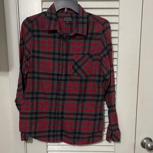Pendleton Red and Black Plaid Button Down Shirt